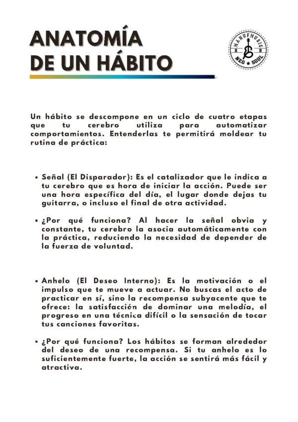 Guía para crear el hábito de tocar guitarra