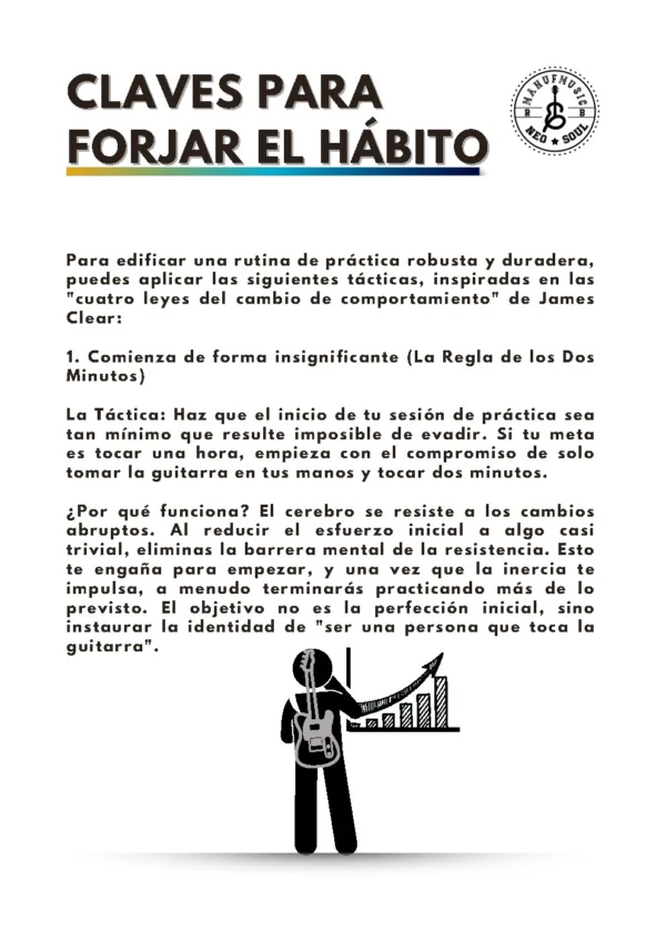 Guía para crear el hábito de tocar guitarra