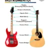 Imagen descriptiva de estructura de la guitarra