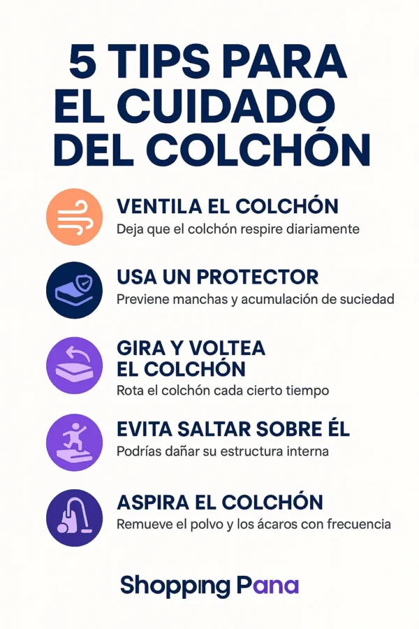 Cinco Consejos para el cuidado del Colchón