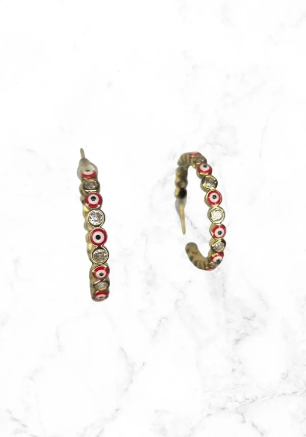 Argolla ojo turco rojo