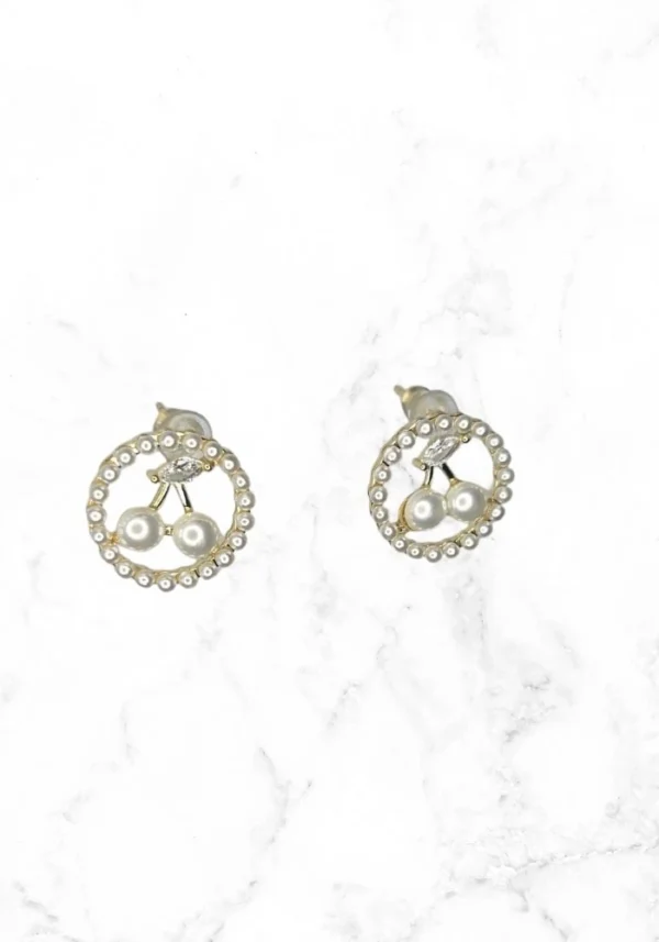 Aritos de Cerezas de perlas