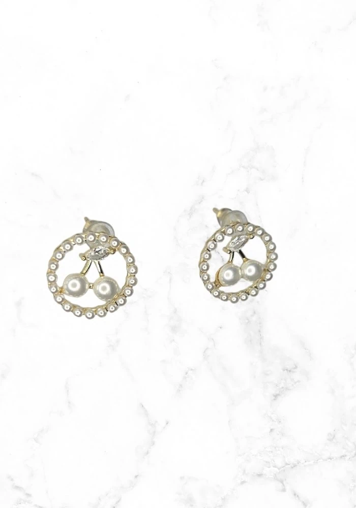 Aritos de Cerezas de perlas